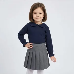 بلوز آستین بلند یقه برگردان دخترانه سون پون مدل Gi02