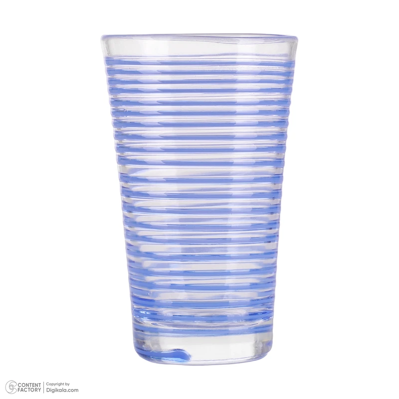 عکس شماره 8 : لیوان شیشه ای بومی مدل v-3 نوار منظم بسته 6 عددی