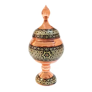 قندان مسی خاتم کاری کد AHG965