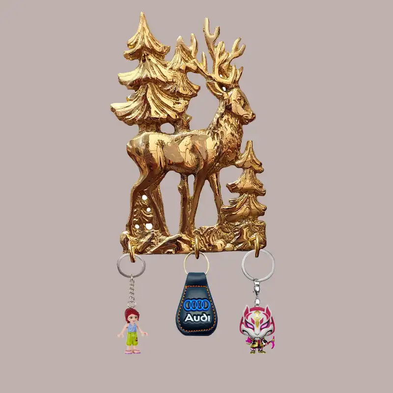 جاکلیدی برنجی مدل گوزن