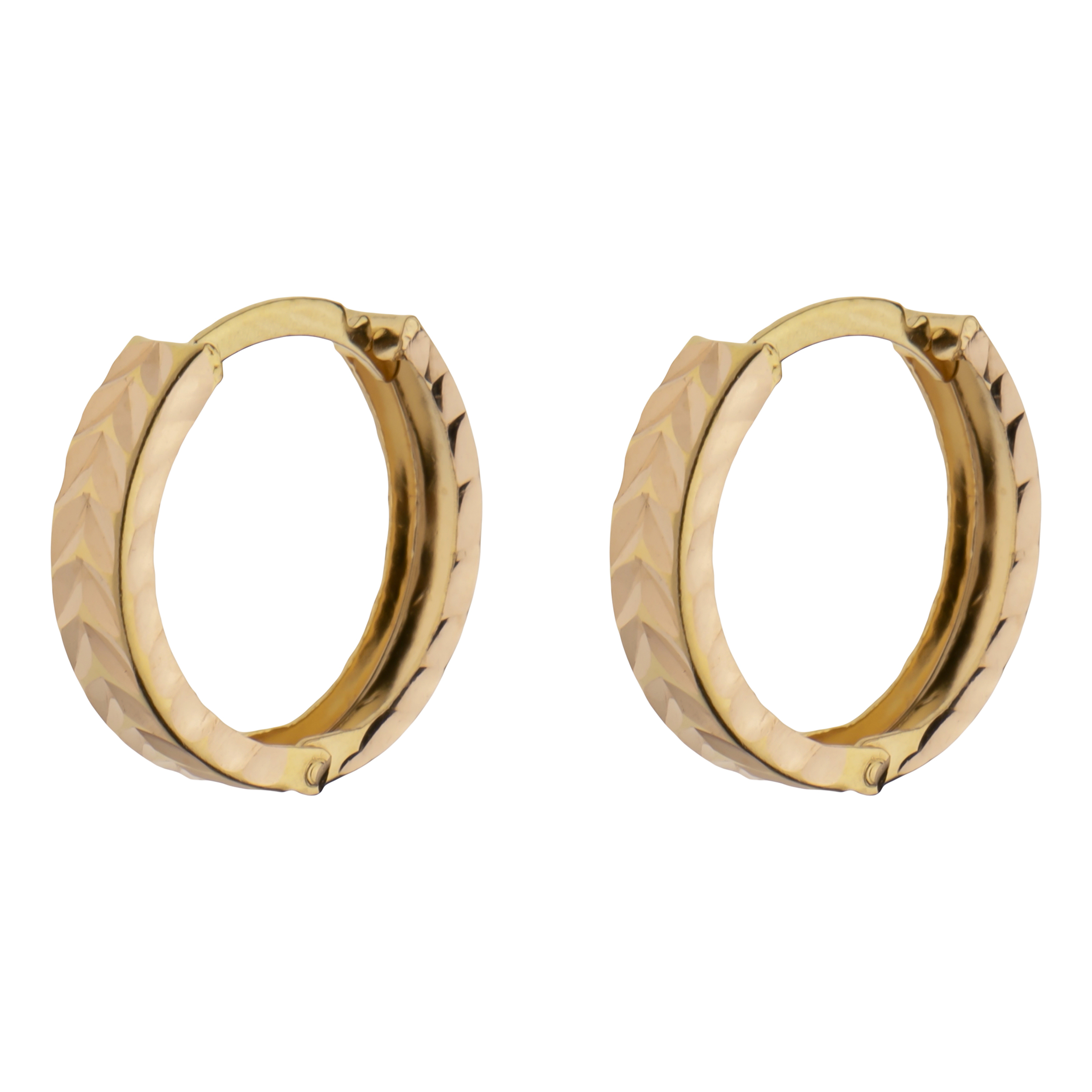 گوشواره حلقهای طلا 18 عیار زنانه گلدم مدل E-3070036