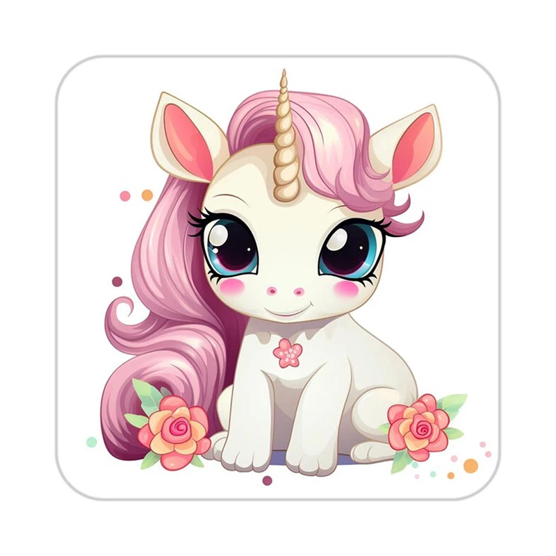 زیر لیوانی کاکتی طرح اسب تک شاخ و یونیکورن مدل mp29837