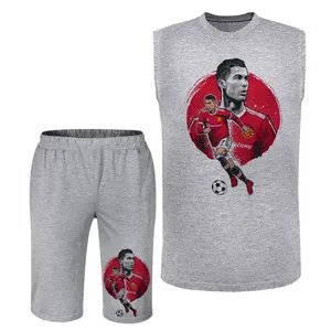 ست تاپ و شلوارک مردانه مدل رونالدو A414