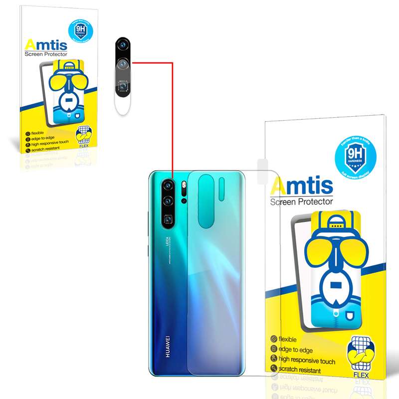 محافظ لنز دوربین امتیس مدل p30 pro مناسب برای گوشی موبایل هوآوی P30 PRO به همراه محافظ پشت گوشی