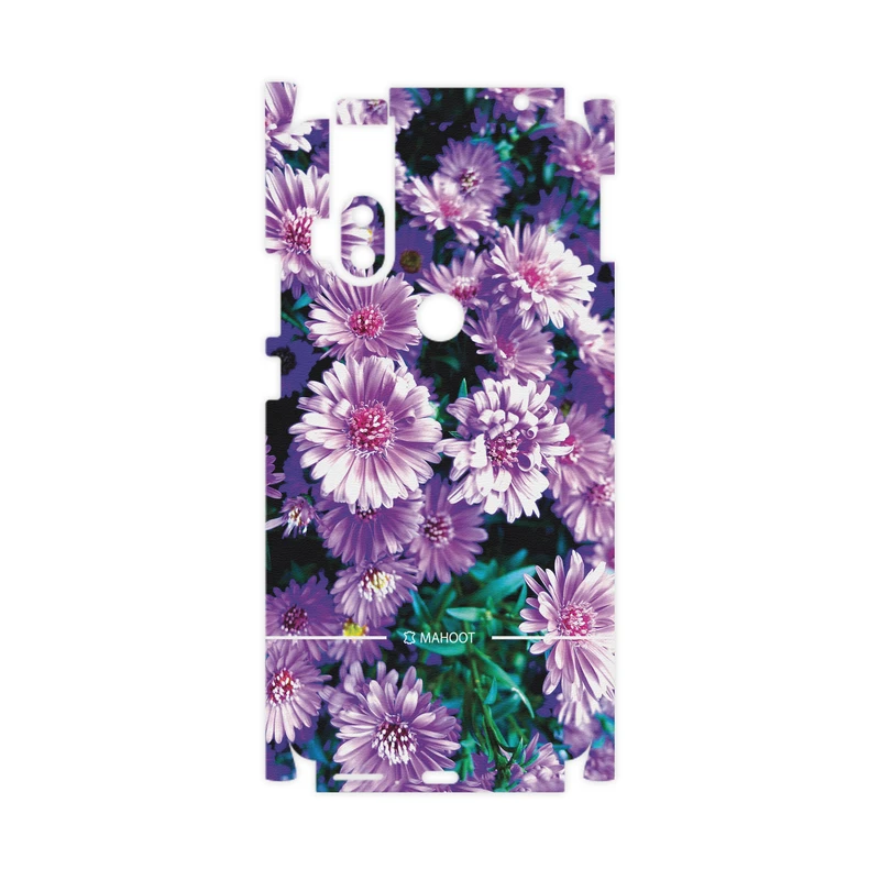 برچسب پوششی ماهوت مدل Purple-Flower-FullSkin مناسب برای گوشی موبایل موتورولا One Hyper