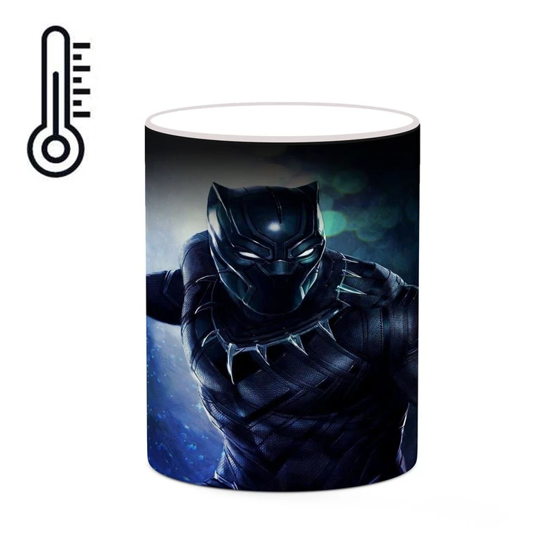 ماگ حرارتی کاکتی مدل بلک پنتر Black Panther Marvel کد mgh38053