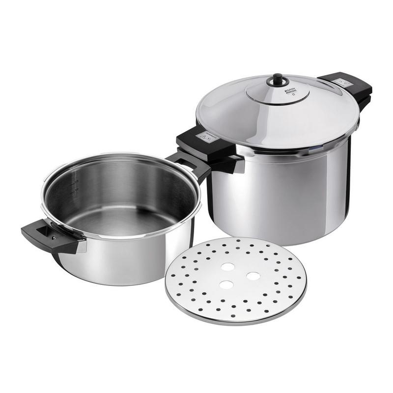 زودپز دوقلو کن ریکن مدل 3013inox گنجایش 6 و 4 لیتر