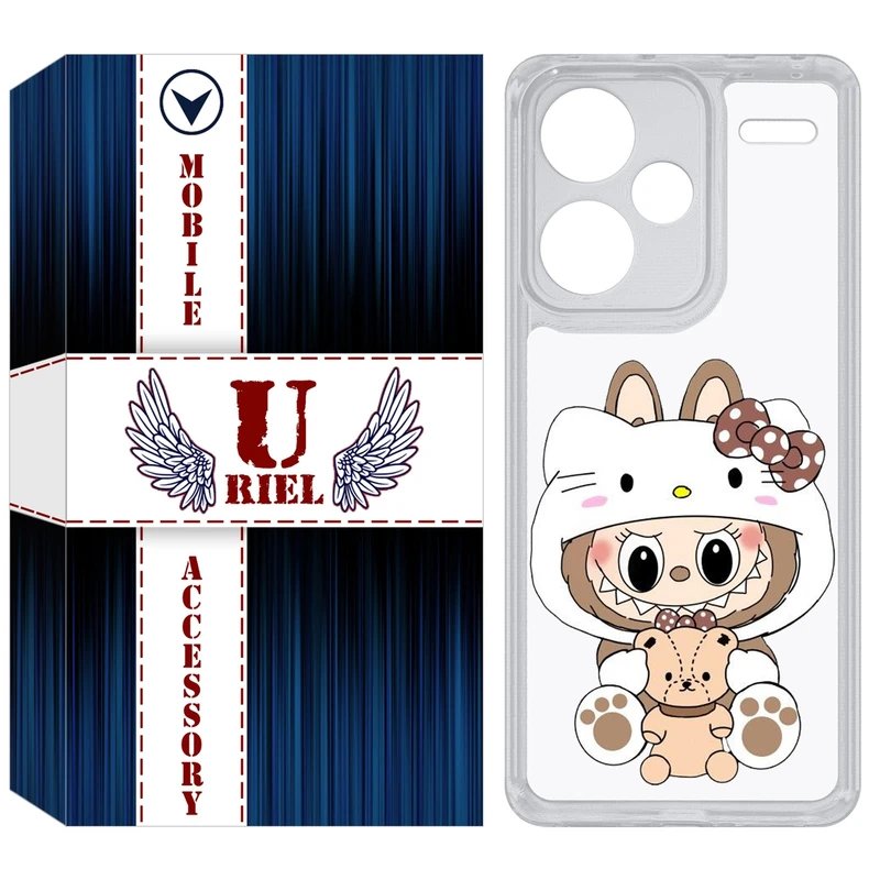 کاور یوریل مدل Clear کد 124 طرح لبوبو مناسب برای گوشی موبایل شیائومی Redmi Note 13 Pro Plus