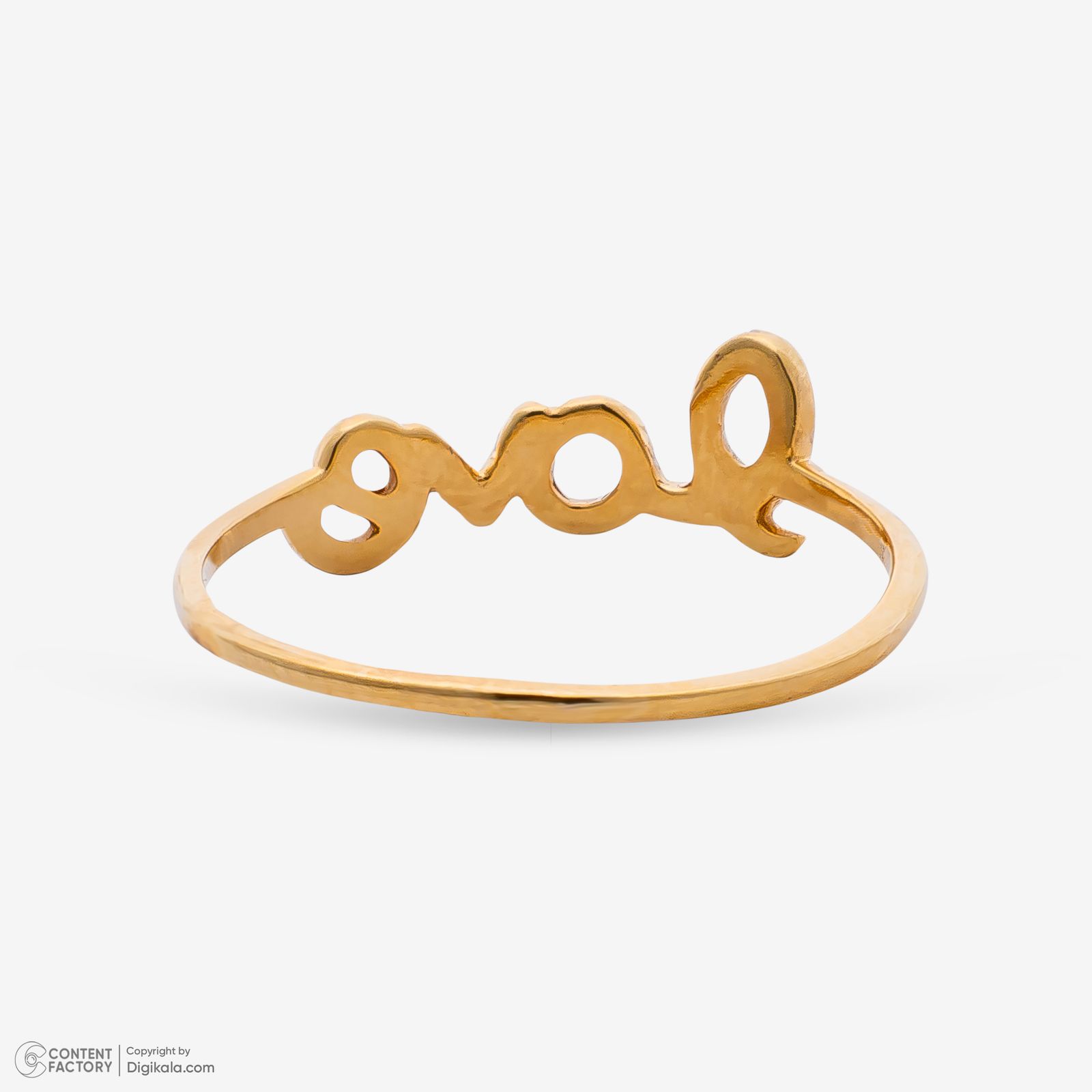انگشتر طلا 18 عیار زنانه گلد گالری لیبرا مدل لاو سایز 56 -  - 7