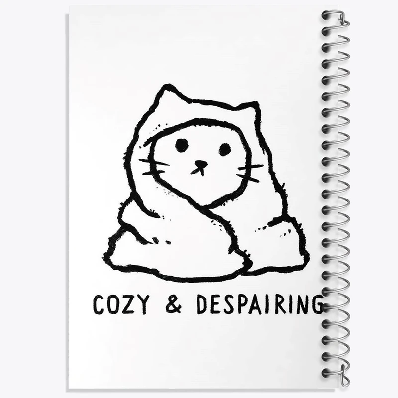 دفتر نقاشی 50 برگ خندالو مدل گربه ناامید کد 29302