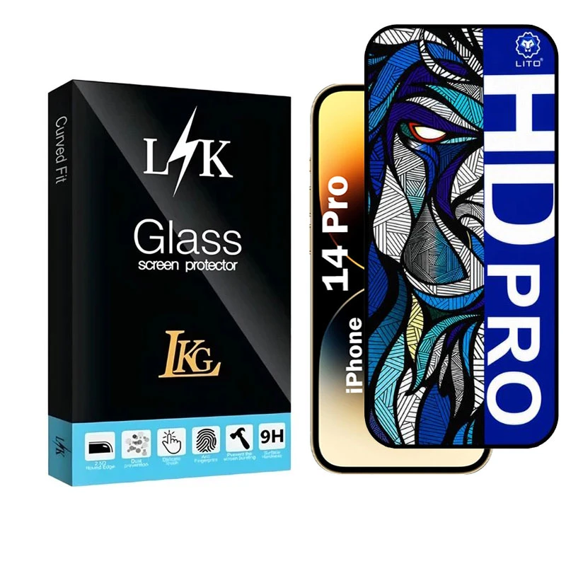 محافظ صفحه نمایش شیشه ای ال کا جی مدل LIHD-LK مناسب برای گوشی موبایل اپل iPhone 14 Pro