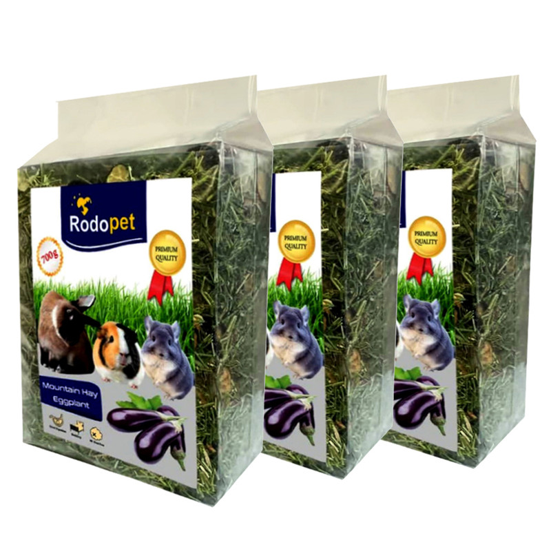 یونجه جوندگان ردوپت مدل بادمجان 700 MHR Eggplant وزن 700 گرم بسته بندی 3 عددی