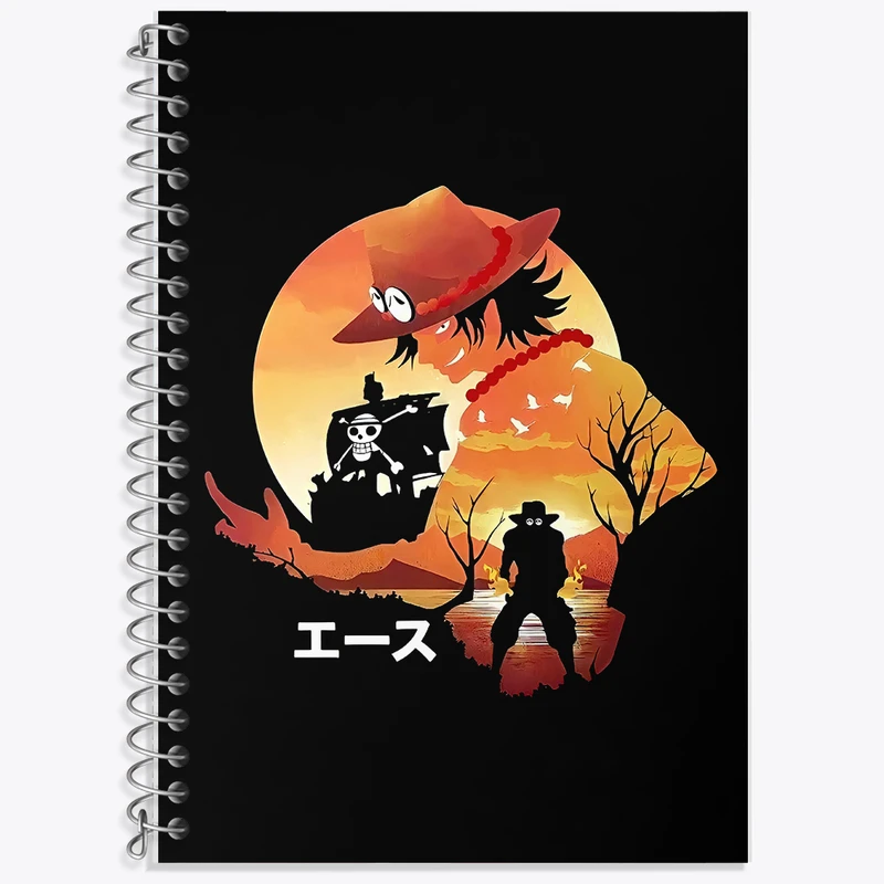 دفتر زبان 50 برگ خندالو مدل سه خط طرح انیمه وان پیس (One Piece) کد F5590