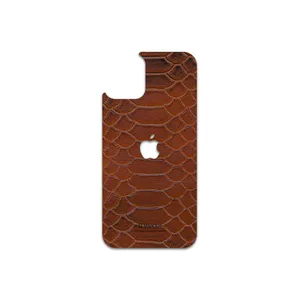 MAHOOT Brown-Snake-Leather Cover Sticker for Apple iPhone 12 mini