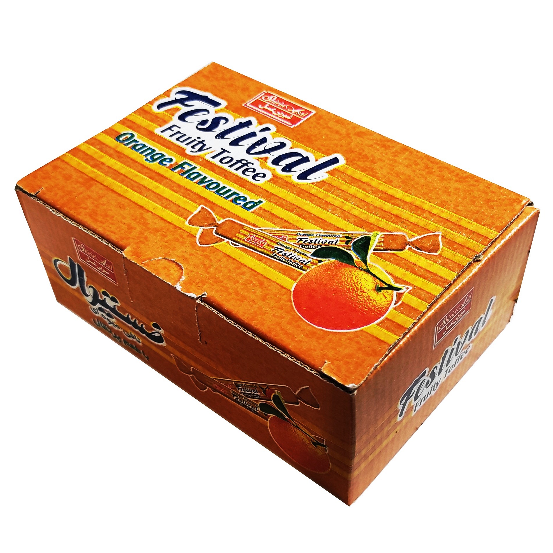 تافی قلمی پرتقالی فستیوال شیرین عسل - 620 گرم