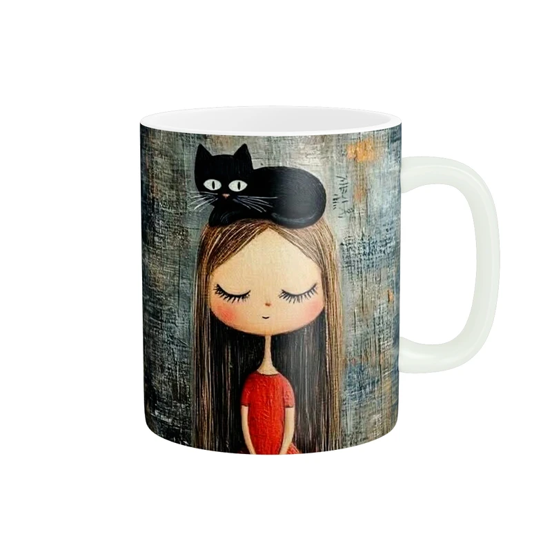 ماگ پاد آفرین طرح دخترک کد 4707