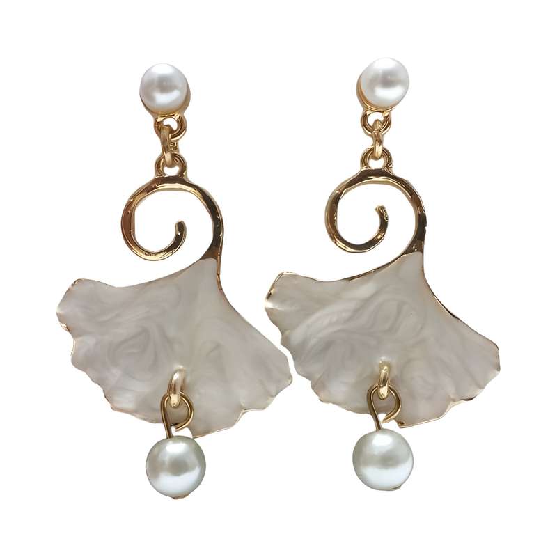 گوشواره زنانه مدل صدف و مروارید