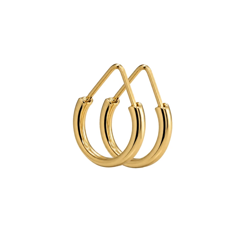 گوشواره حلقه‌ای طلا 18 عیار زنانه مان گالری مدل  EA01-0021400