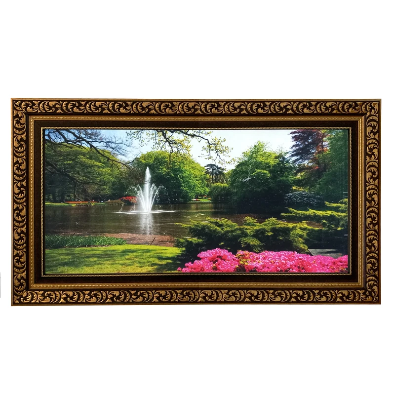 تابلو فرش ماشینی طرح دستبافت مدل پارک جنگلی کد 7965