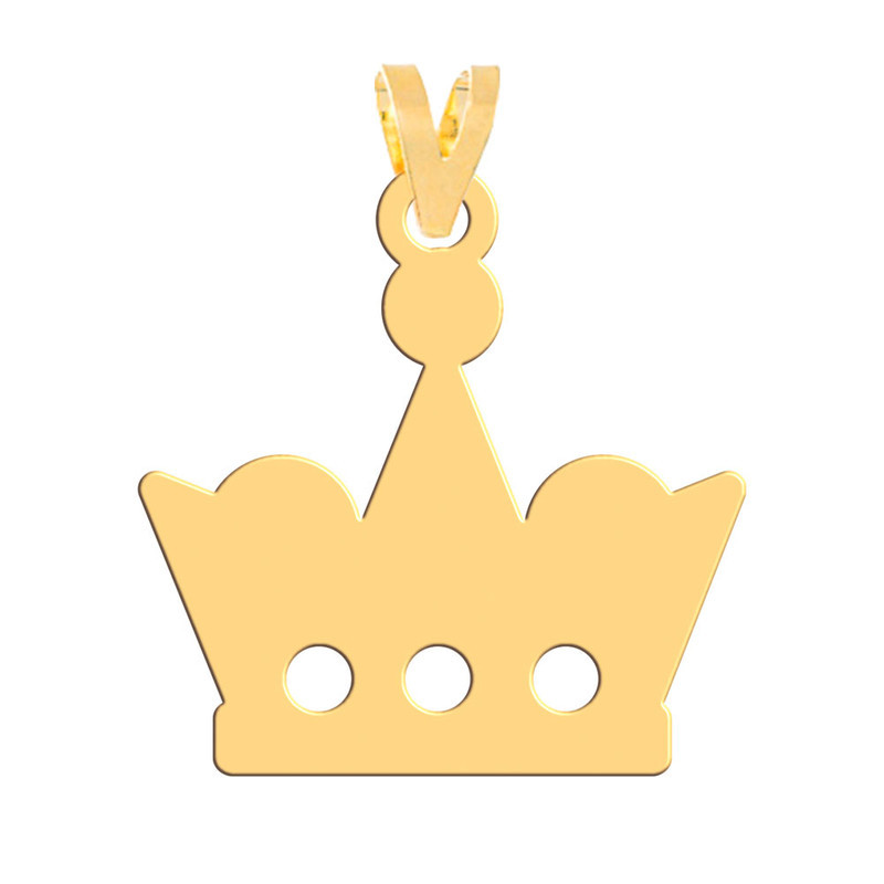 آویز گردنبند طلا 18 عیار زنانه نیکان گلد مدل تاج 82555