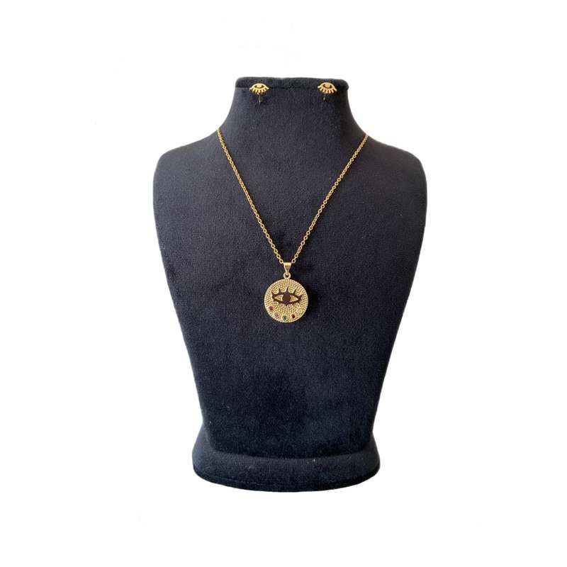 نیم ست زنانه مدل چشم نگینی نیم ست زنانه مدل چشم نگینی