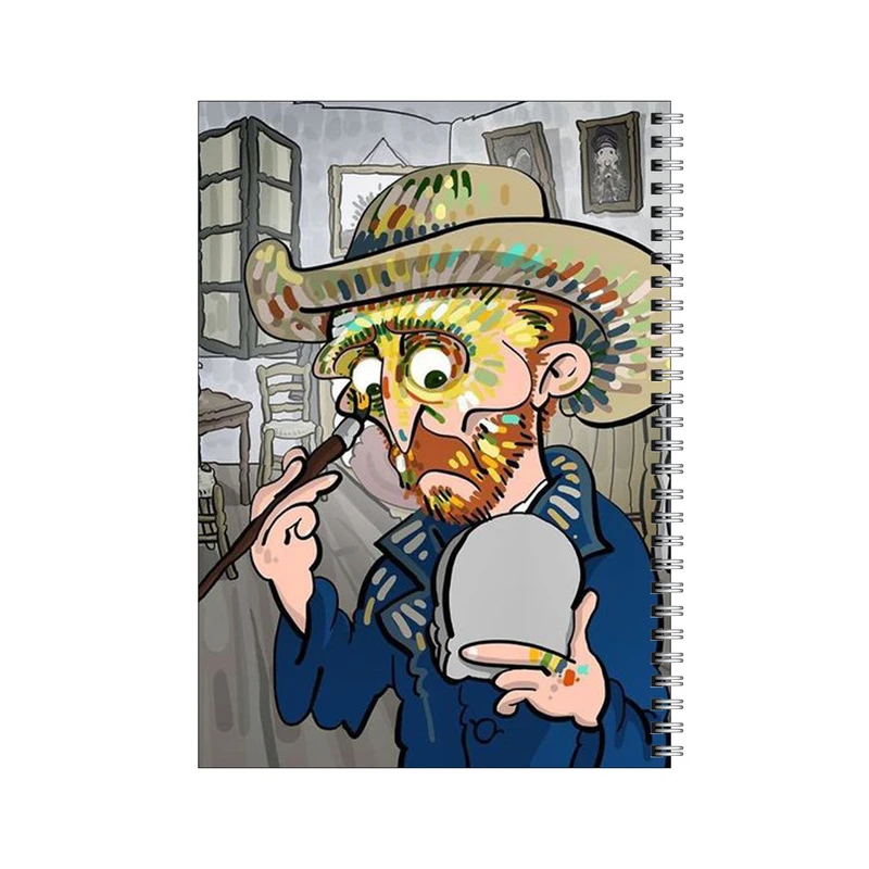 دفتر مشق 80 برگ بامبیلیپ طرح نقاشی ونگوگ روی خودش کد 7163667