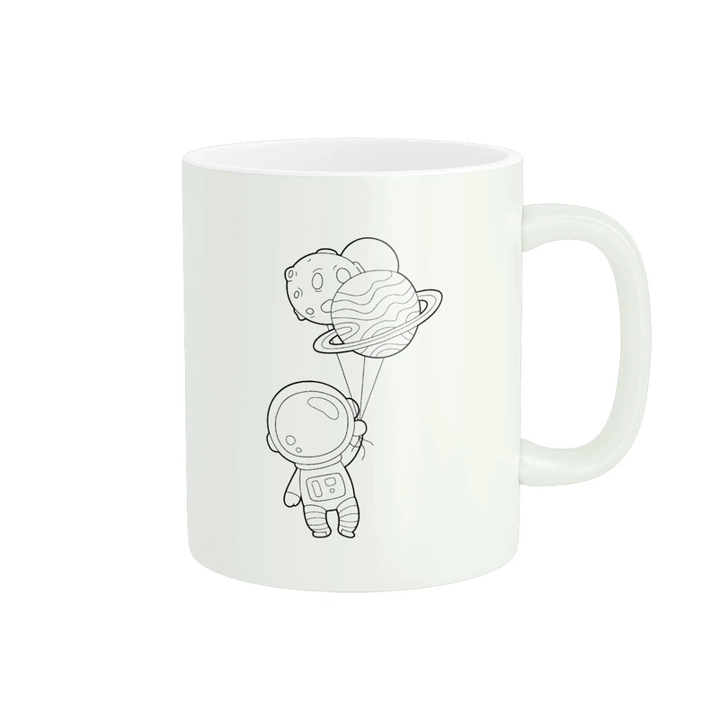 ماگ پاد آفرین مدل فضانورد و سیاره بادکنکی کد 1320