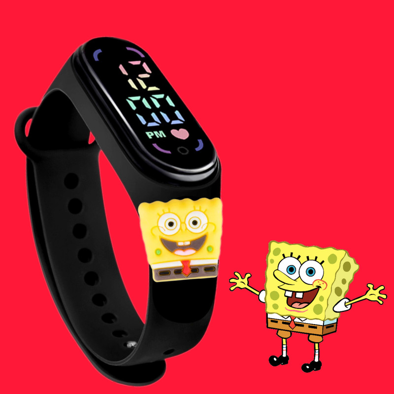 ساعت مچی دیجیتال بچگانه مدل باب اسفنجی