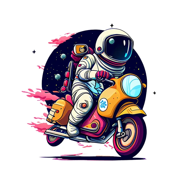   استیکر پارچه و لباس پاد آفرین طرح موتورسیکلت کد 2607