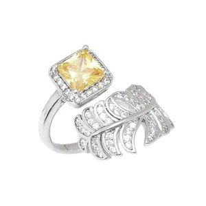 انگشتر نقره زنانه مدل برگ  کد 159