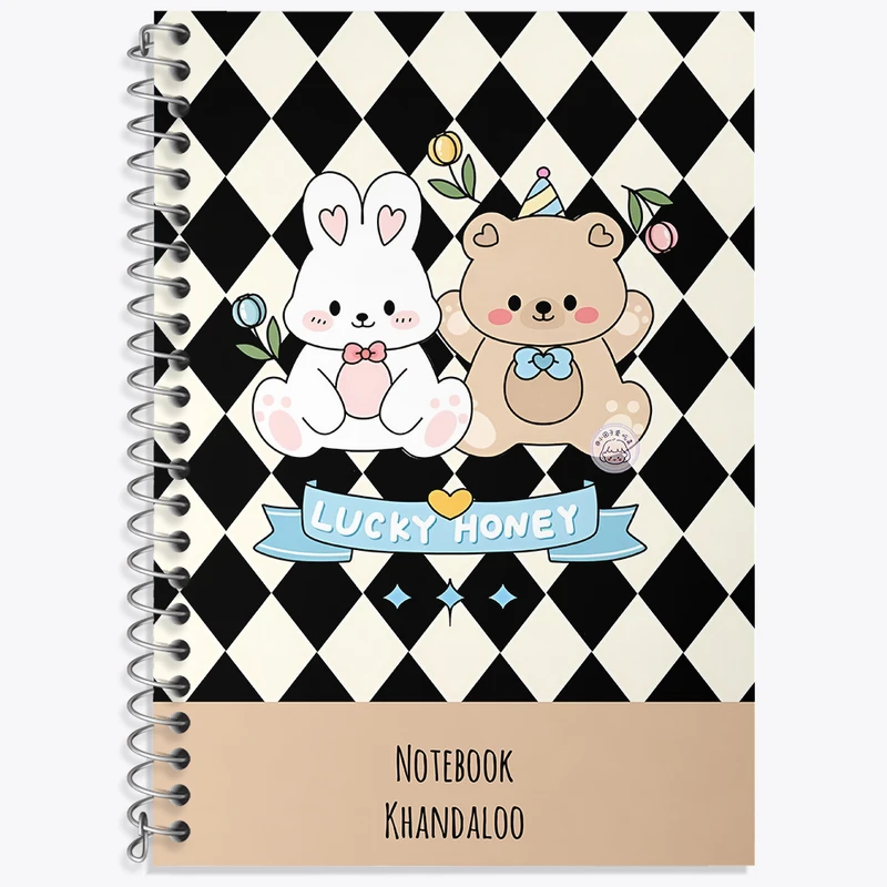 دفتر لغت 50 برگ خندالو طرح خرگوش و خرس کیوت کد N3908