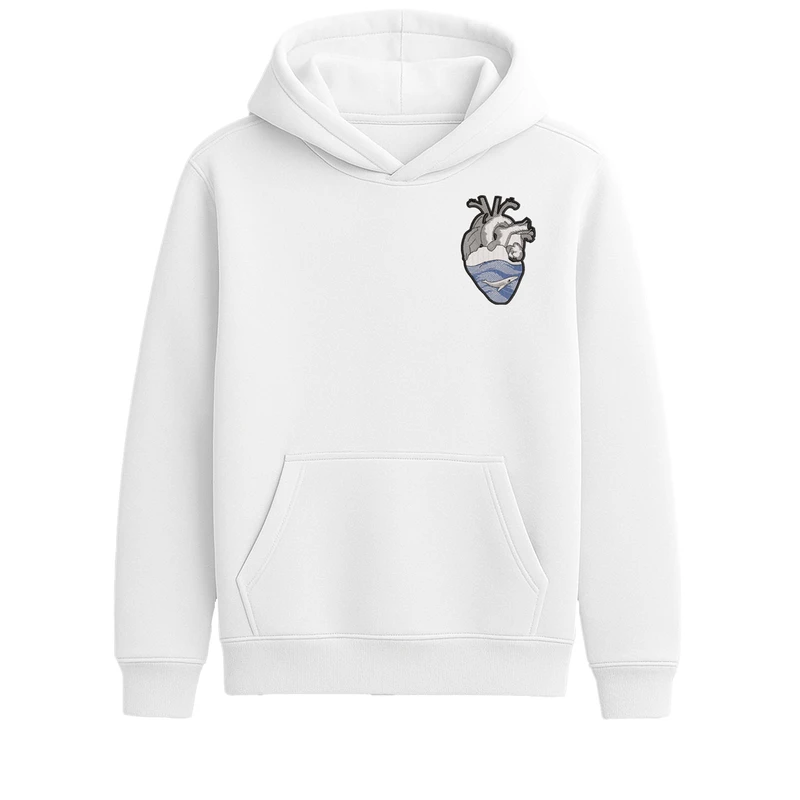 هودی زنانه مدل گلدوزی طرح اقیانوس در قلب