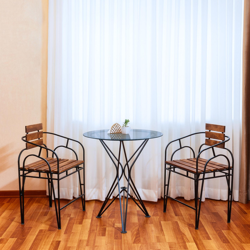 میز و صندلی ناهارخوری 2 نفره دکومرآت مدل ژیان