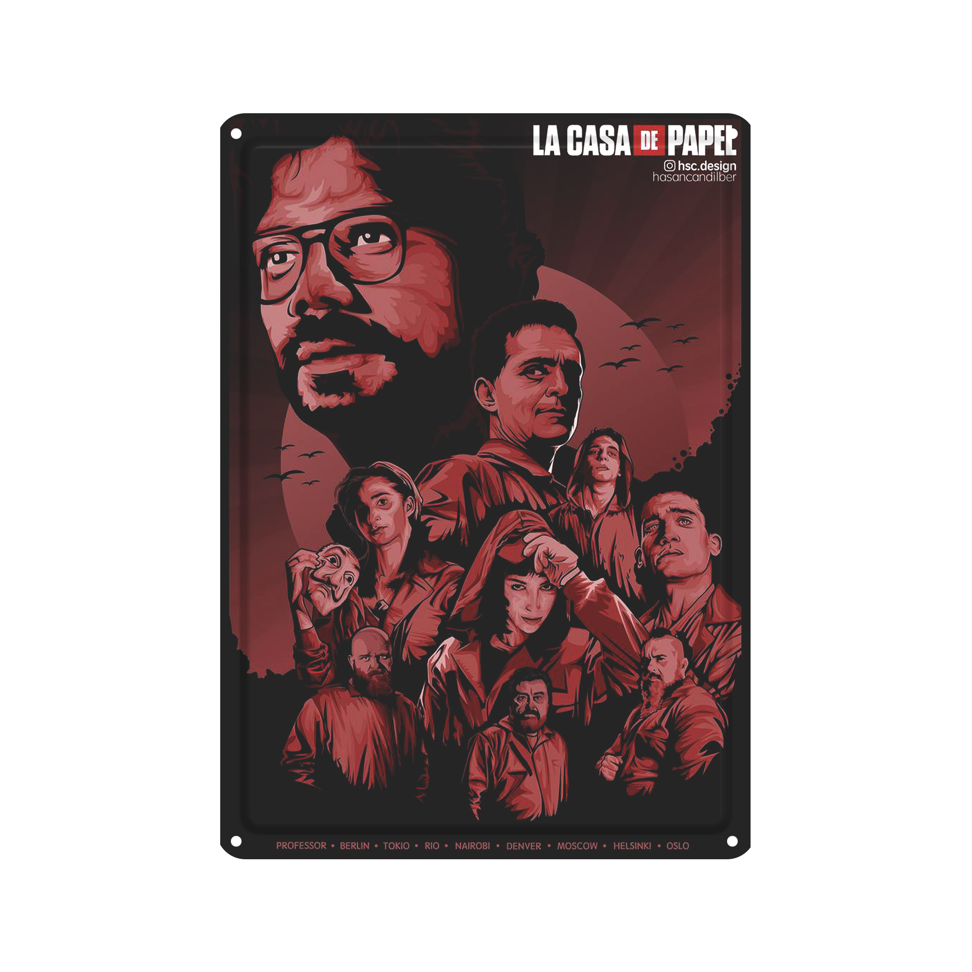 دیوارکوب مدل سرقت از بانک کد s816 money heist