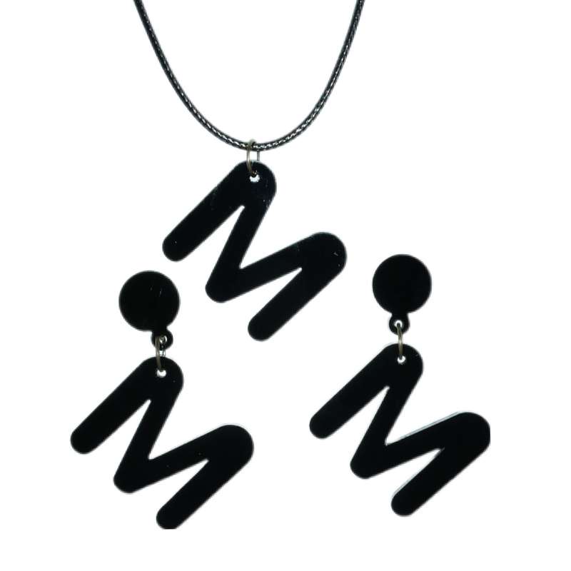 نیم ست دخترانه مدل حروف انگلیسی طرح M