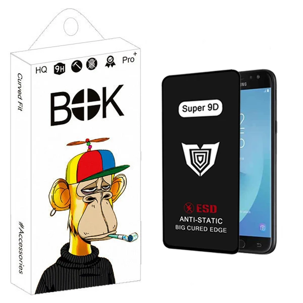 محافظ صفحه نمایش بوک مدل Super 9D Pro مناسب برای گوشی موبایل سامسونگ galaxy j5 pro / j530