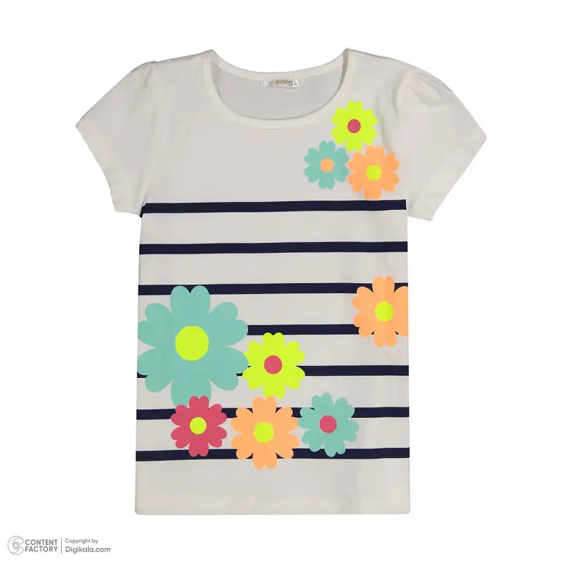 ست تی شرت و شلوارک دخترانه اوزکان مدل ترک 3419602