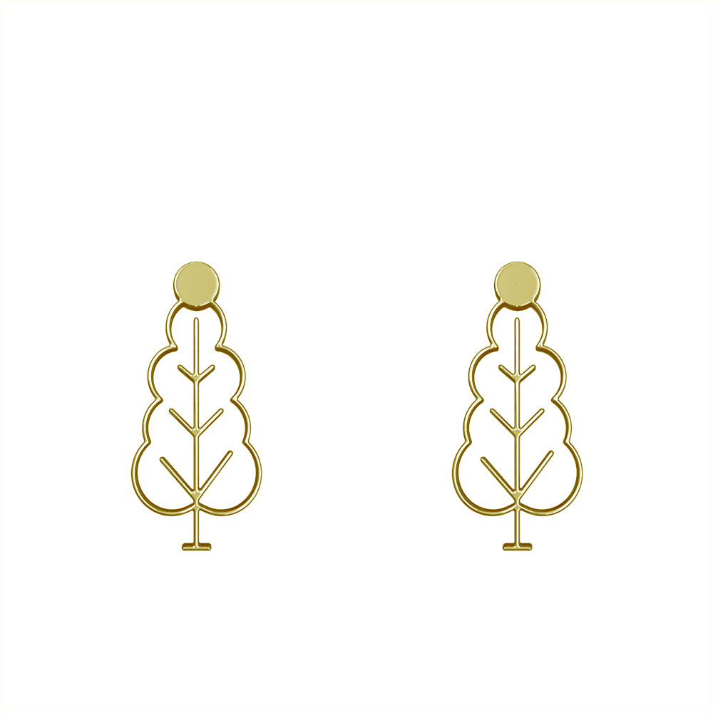 گوشواره طلا 18 عیار زنانه مدوپد مدل درخت کد GA1-15809