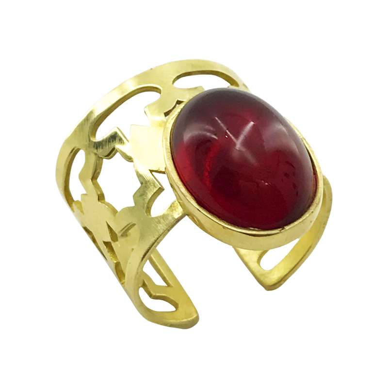 انگشتر زنانه گالری عزیزی طرح اسلیمی مدل 15768