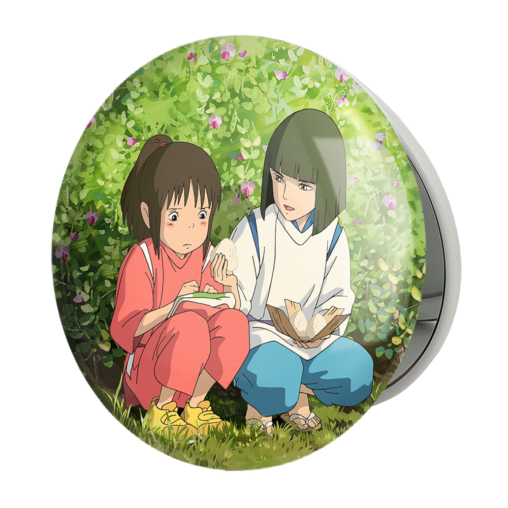 آینه جیبی خندالو طرح هاکو و چیهیرو انیمه شهر اشباح Spirited Away مدل تاشو کد 12093