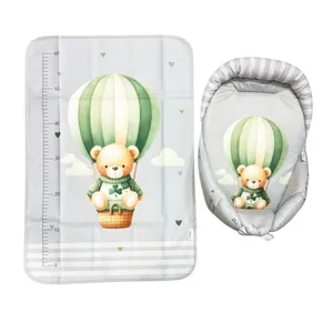 آغوشی نوزاد مدل خرس و بالن کد Rn22 به همراه زیرانداز تعویض نوزاد 