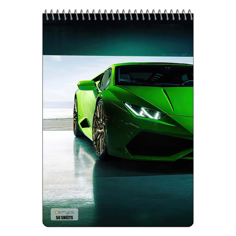 دفتر نقاشی 50 برگ سیمی کارنیکا طرح لامبورگینی هوراکان Lamborghini Huracan کد 84895
