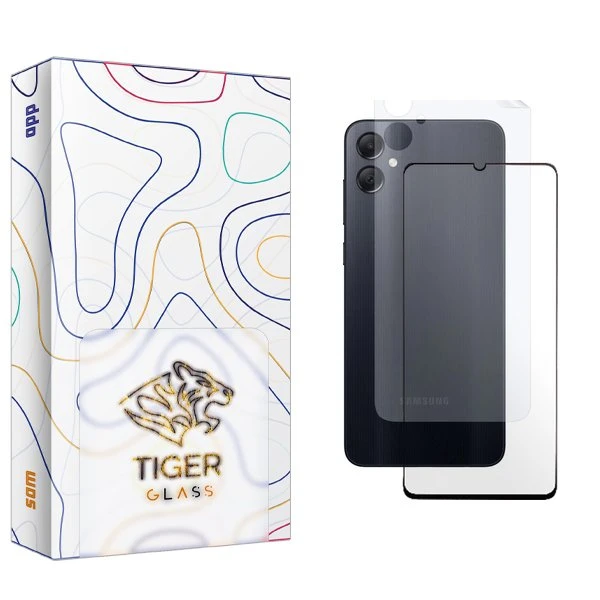 محافظ صفحه نمایش شیشه ای تایگر گلس مدل APL2 مناسب برای گوشی موبایل سامسونگ Galaxy A05  به همراه محافظ پشت گوشی