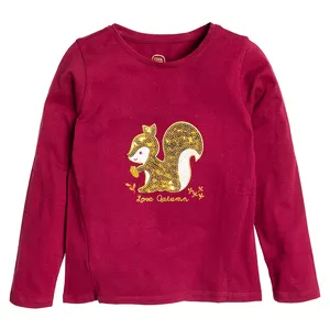 تی شرت آستین بلند دخترانه کول کلاب مدل CCG1723220