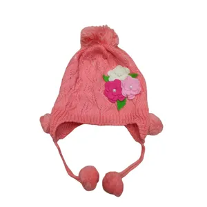 کلاه بچگانه مدل سه گل 02