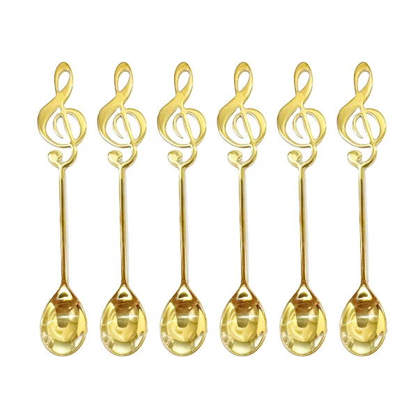 قاشق چای خوری طرح موسیقی بسته 6 عددی