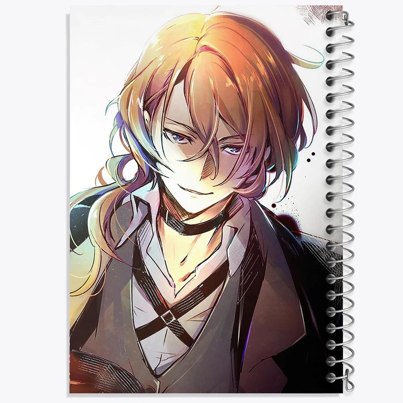 دفتر شطرنجی 50 برگ خندالو طرح چویا سان انیمه سگ های ولگرد بانگو کد 11760