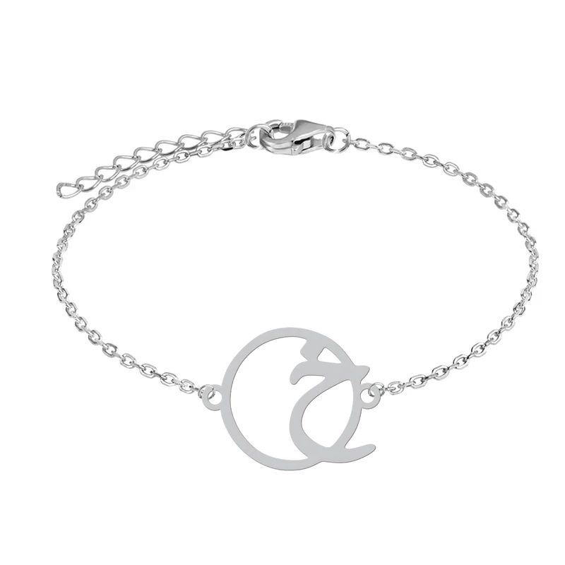دستبند زنجیری زنانه هایکا مدل حرف خ کد z.dh117