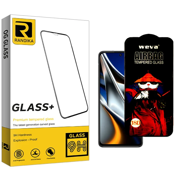 محافظ صفحه نمایش شیشه ای راندیکا مدل Randika Glass AirBag مناسب برای گوشی موبایل شیائومی Poco X4 Pro 5G 2201116PG