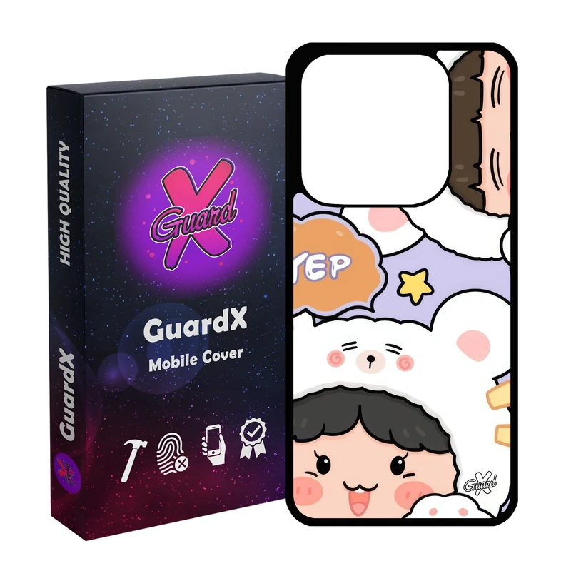 کاور گارد ایکس طرح دختر خرسی مدل 10655 مناسب برای گوشی موبایل شیائومی Redmi Note 14 4G